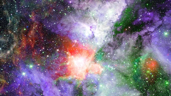Звезды Пыль Газовая Туманность Далекой Галактике Элементы Этого Образа Обставлены — стоковое фото
