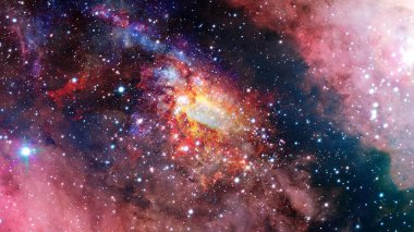 Parlayan sarmal galaksi. NASA tarafından desteklenen bu görüntünün elementleri.