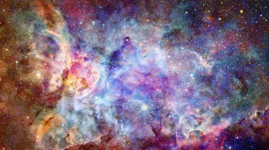 Galaksi ve nebula. Bu görüntünün elementleri NASA tarafından desteklenmektedir