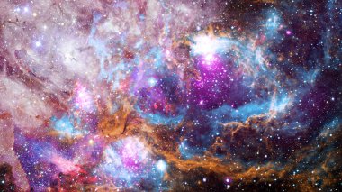 Bilimsel arka plan - galaxy ve boşluk bulutsu. Nasa tarafından döşenmiş bu görüntü unsurları