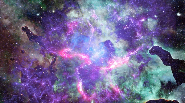 Galaxy Och Nebula Abstrakta Utrymme Bakgrund Delar Denna Bild Inredda — Stockfoto