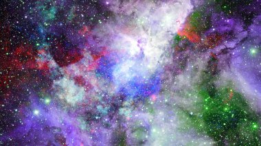 Nebula ve yıldızlar uzayda. Bu görüntünün elementleri NASA tarafından desteklenmektedir.