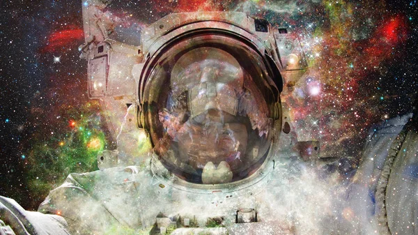 Nebula Och Stjärnor Rymden Glödande Mystiska Universum Delar Denna Bild — Stockfoto
