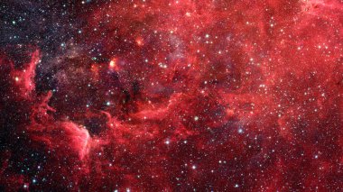 Karanlık uzayda nebula ve galaksiler. Bu görüntünün elementleri NASA tarafından desteklenmektedir.