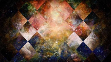 Nebula ve galaksi uzayda. Bu görüntünün elementleri NASA tarafından desteklenmektedir.