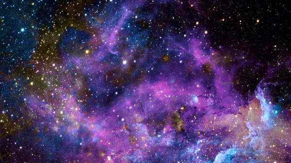 Csillagköd és galaxisok a sötét űrben. A kép elemeit a NASA bocsátotta rendelkezésre — Stock Fotó