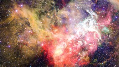 Nebula ve galaksiler uzayda. Bu görüntünün elementleri NASA tarafından desteklenmektedir.