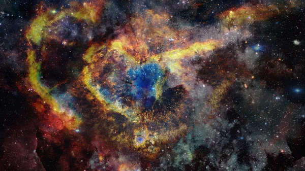 Nebulosa del espacio profundo estrellas y galaxias. Elementos de esta imagen proporcionados por la NASA. — Foto de Stock