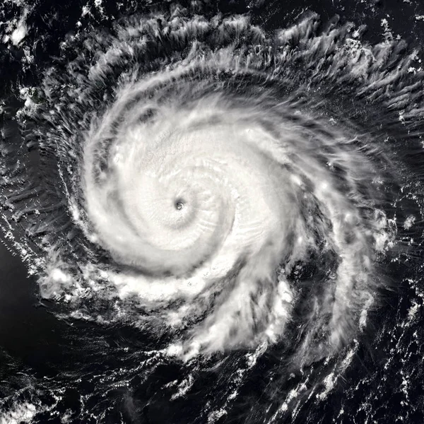 卫星视图 地球上的飓风 Nasa 提供的这个图像的元素 — 图库照片