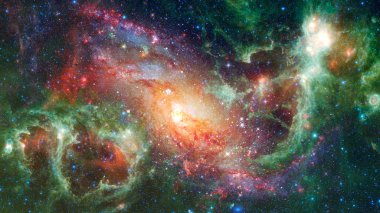 Starfield yıldız tozu ve nebula uzayı. Galaksi yaratıcı geçmişi. Bu görüntünün elementleri NASA tarafından desteklenmektedir.