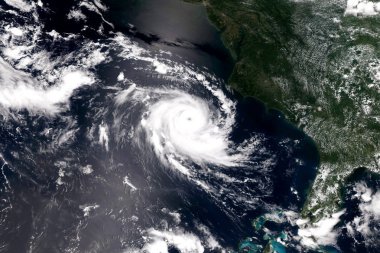 Dev siklon Planet Earth. Nasa tarafından döşenmiş bu görüntü unsurları.