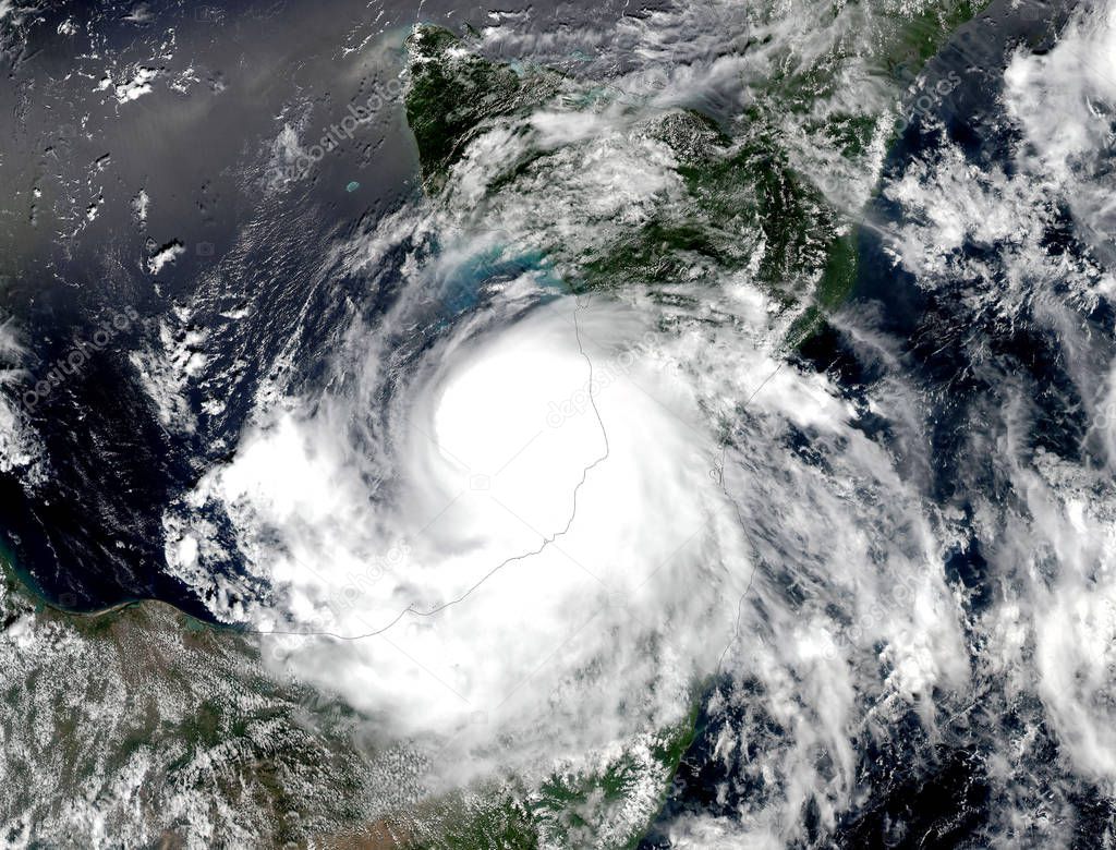 Hurricane seen from the space. Elements of this image are furnished by NASA