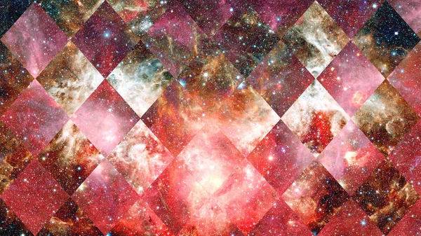 Universe, nebula, galaxy and the sacred geometry collage. Abstract outer space. Elements of this image furnished by NASA.
