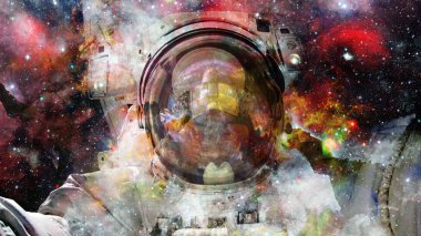 Yıldız alanı ve derin uzay birçok ışık yılı uzakta Dünya gezegeninin nebulada. Nasa tarafından döşenmiş bu görüntü unsurları.