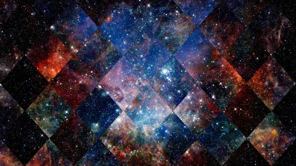Vesmír Mlhoviny Galaxie Posvátné Geometrie Koláž Abstraktní Vesmíru Prvky Tohoto — Stock fotografie