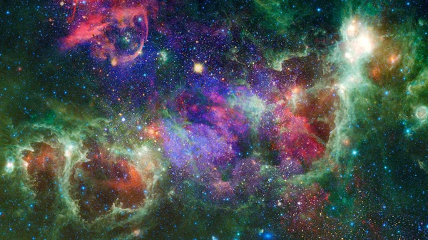 神秘的宇宙深空的星星 这幅图像由美国国家航空航天局提供的元素 — 图库照片