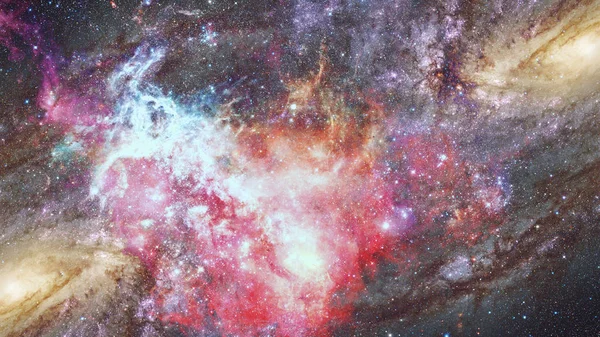 星系和星云 神奇的背景 Nasa 提供的这个图像的元素 — 图库照片