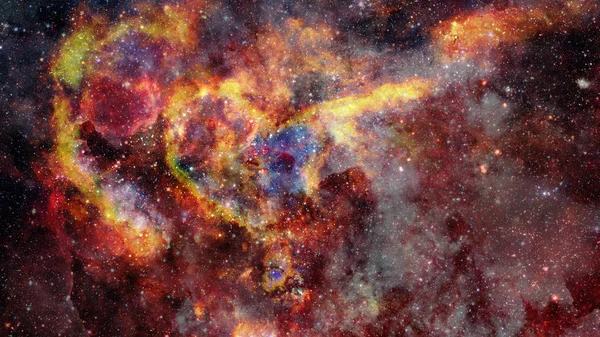 Sfondo Dell Universo Ammasso Stellare Nebulosa Una Nuvola Nello Spazio — Foto Stock