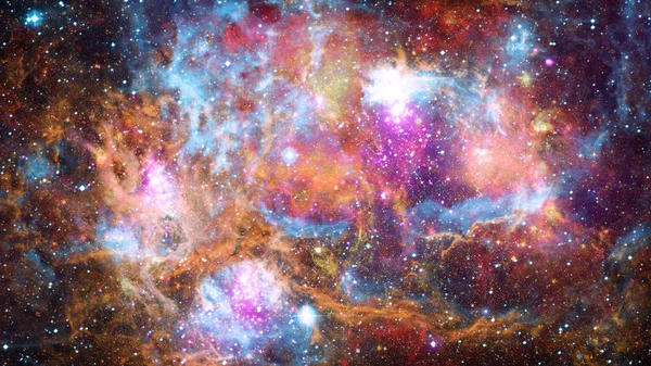 满天星斗深外层空间 星云和星系 这幅图像由美国国家航空航天局提供的元素 — 图库照片