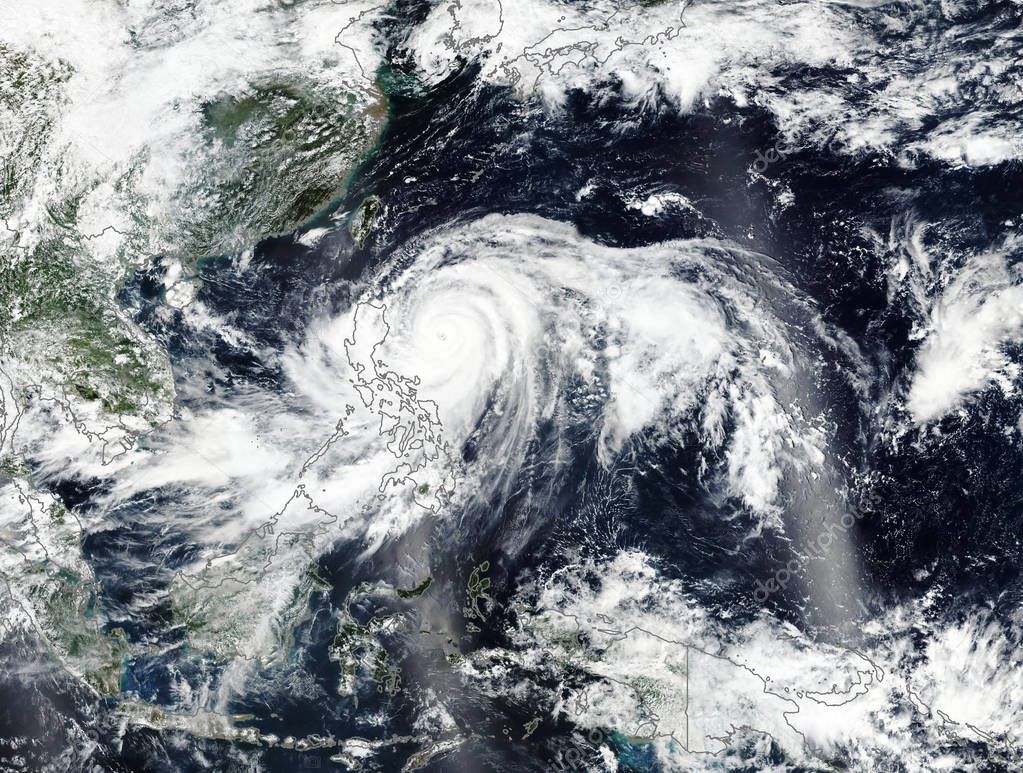 Typhoon Mangkhut Reaches Luzon, Philippines. Elements of this image furnished by NASA