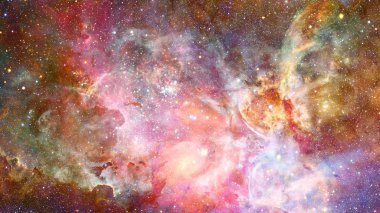 Nebula ve yıldızlar uzayda. Bu görüntünün elementleri NASA tarafından desteklenmektedir.