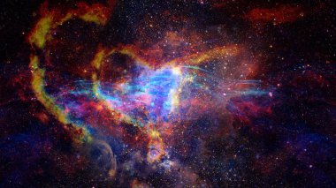 Derin uzay nebulada görüntüsü. Gece gökyüzü. Nasa tarafından döşenmiş bu görüntü unsurları.