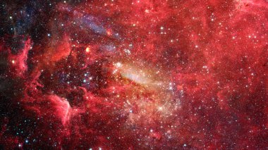 Nebula ve galaksiler uzayda. Bu görüntünün elementleri NASA tarafından desteklenmektedir.