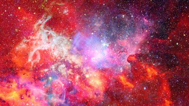 Uzayda nebula. Bu görüntünün elementleri NASA tarafından desteklenmektedir.