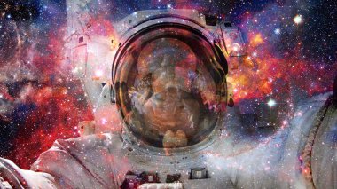 Uzaydaki sarmal galaksi. Bu görüntünün elementleri NASA tarafından desteklenmektedir.