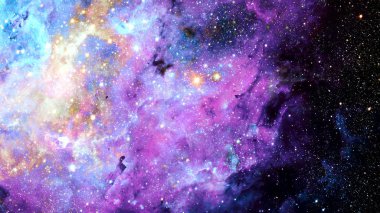 Bilimsel arka plan - galaxy ve boşluk bulutsu. Nasa tarafından döşenmiş bu görüntü unsurları