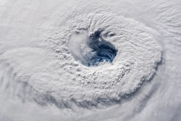 Hurrikán Florence Szem Ahogyan Nemzetközi Űrállomás Kép Nasa Berendezett Elemei — Stock Fotó