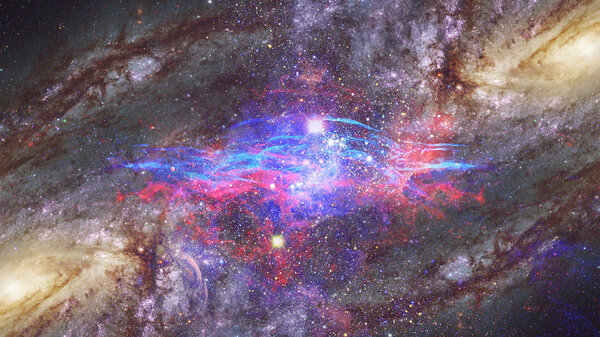Image of the nebula in deep space. Night sky. Elements of this image furnished by NASA.