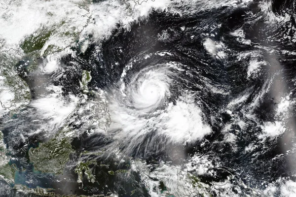 台風 Mangkhut。Nasa から提供されたこのイメージの要素 — ストック写真