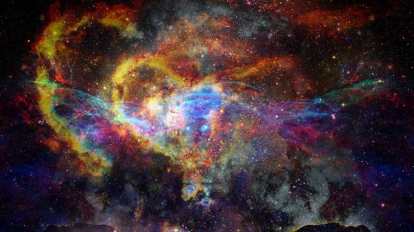 Έναστρο Βαθύ Διάστημα Νεφέλωμα Και Galaxy Στοιχεία Αυτής Της Εικόνας — Φωτογραφία Αρχείου