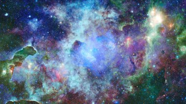 Derin uzayda nebula ve yıldızlar. Bu görüntünün elementleri NASA tarafından desteklenmektedir.