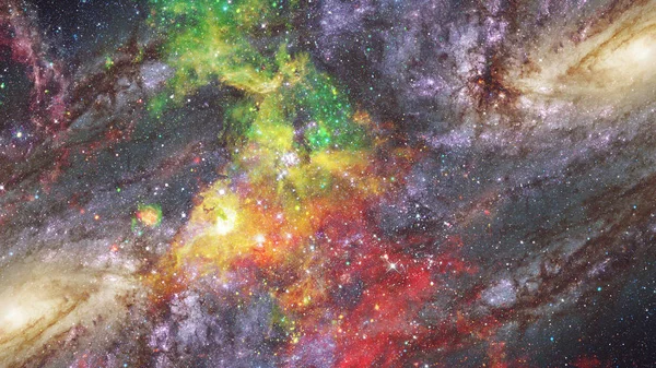 Universo Colorido Brillante Abstracto Nebulosa Noche Cielo Estrellado Colores Arco — Foto de Stock