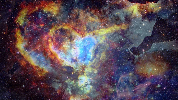 Colored Nebula Open Cluster Stars Universe Elements Image Furnished Nasa — Stock Photo, Image