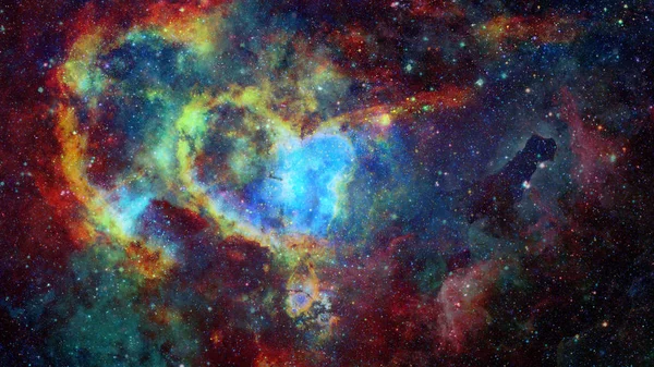 Nébuleuse Colorée Amas Ouvert Étoiles Dans Univers Éléments Cette Image — Photo