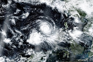 Tayfun Mangkhut. Nasa tarafından döşenmiş bu görüntü unsurları