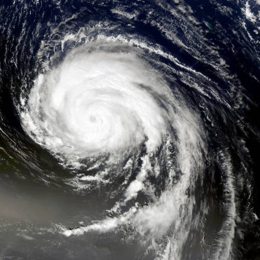 Tayfun uzaydan. Uydu görüntüsü. Nasa tarafından döşenmiş bu görüntü unsurları