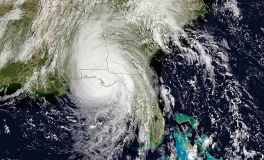 Kasırga Florida yakınındaki Michael. Bu görüntü unsurları Nasa tarafından döşenmiştir