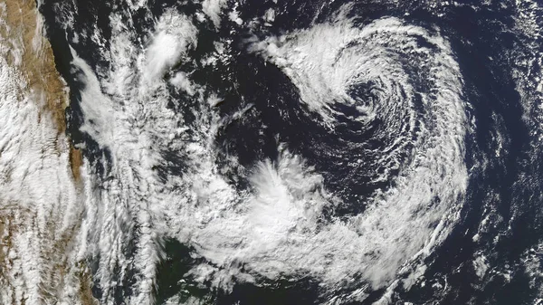 来自太空的飓风 卫星视图 Nasa 提供的这个图像的元素 — 图库照片