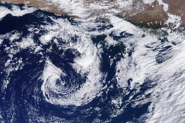 Typhoon from space. Satellite view. Elements of this image furnished by NASA — Stock Photo, Image