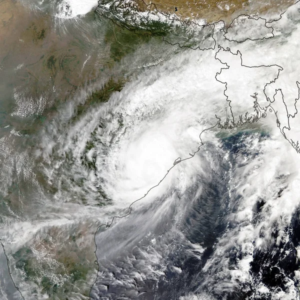 Ciclón Titli del satélite. Elementos de esta imagen proporcionados por la NASA . — Foto de Stock