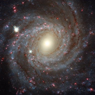 Sarmal gökada Ngc 3344 unsurları Nasa tarafından döşenmiş bu görüntü