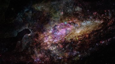 Bulutsusu ve derin uzay, gizemli evren yıldızlarda. Nasa tarafından döşenmiş bu görüntü unsurları