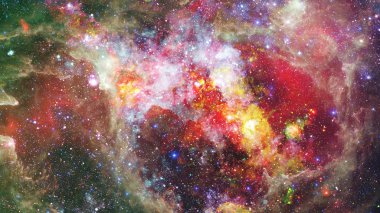 Patlama süpernova. Parlak yıldız bulutsu. Uzak galaksi. Yeni yıl havai fişekler. Soyut resim. Nasa tarafından döşenmiş bu görüntü unsurları.