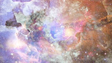 Bulutsusu ve uzayda yıldız. Astronomi arka plan. Nasa tarafından döşenmiş bu görüntü unsurları.