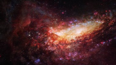 Bulutsusu ve galaksilerin uzayda. Fütüristik arka plan. Nasa tarafından döşenmiş bu görüntü unsurları.