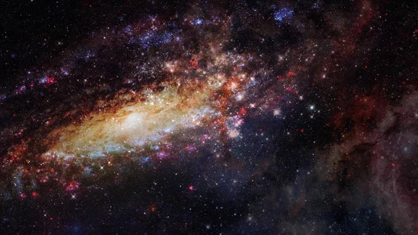 Dark Nebula Stars Space Starry Sky Elements Image Furnished Nasa — Stock Photo, Image